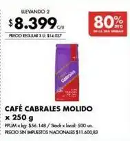 Disco Cabrales - café molido oferta