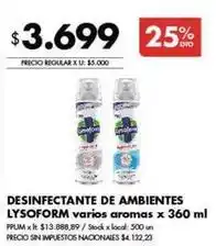 Disco Lysoform - desinfectante de ambientes oferta