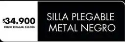 Disco Negro - silla plegable metal negro oferta