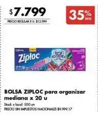 Disco Bolsa ziploc para organizar mediana oferta