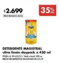 Disco Magistral - detergente magistral ultra limón doypack oferta