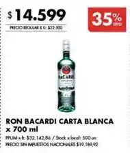 Disco Bacardi - ron carta blanca oferta