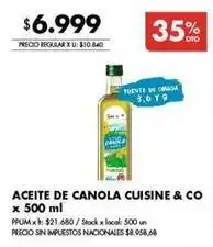 Disco Aceite de canola oferta