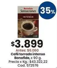 Coto Bonafide - café torrado intenso oferta