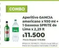 Jumbo Sprite - aperitivo americano + gaseosa oferta