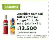 Jumbo Campari - aperitivo bitter + jugo de naranja brik oferta