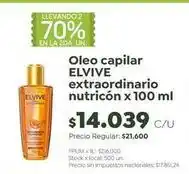 Jumbo Elvive - oleo capilar extraordinario nutrición oferta