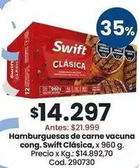 Coto Swift - hamburguesas de carne vacuna oferta