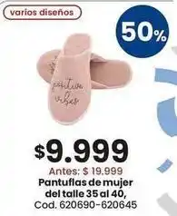 Coto Pantuflas de mujer del talle 35 al 40, cod. 620690-620645 oferta