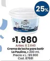 Coto La paulina - crema de leche para batir oferta