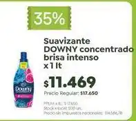 Jumbo Downy - suavizante concentrado brisa intenso x 1 lt oferta