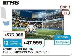 Coto Smart tv led 50 4k ths50uhd26gs oferta