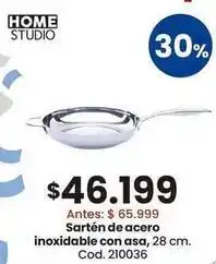 Coto Sartén de acero inoxidable con asa, 28 cm. cod. 210036 oferta