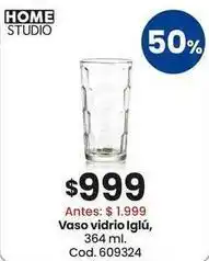 Coto Vaso vidrio iglú, 364 ml. cod. 609324 oferta