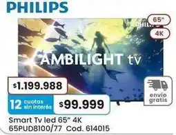 Coto Philips - smart tv led 65 4k 65pu d8100/77 oferta