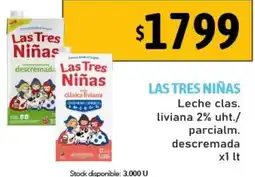Nini Mayorista Las tres niñas leche clas. liviana 2% uht. parcialm. descremada oferta