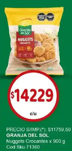 Supermercados Yaguar Granja del Sol nuggets crocantes oferta