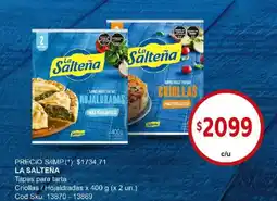 Supermercados Yaguar La saltena tapas para tarta criollas / hojaldradas oferta