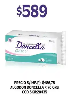 Supermercados Yaguar Doncella algodón hidrófilo clásico oferta