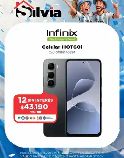 Casa Silvia Infinix celular HOT60i oferta