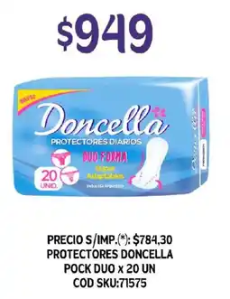Supermercados Yaguar Doncella protectores diarios oferta
