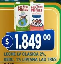 Supermercados Mayor Las tres niñas leche lv clasica 2% oferta