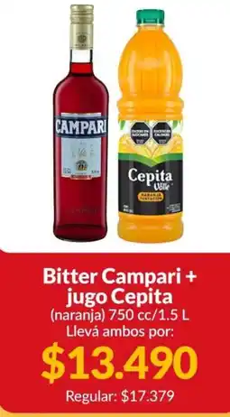Supermercados Aiello Campari bitter jugo Cepita oferta
