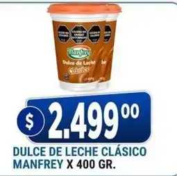 Supermercados Mayor Manfrey dulce de leche clásico oferta
