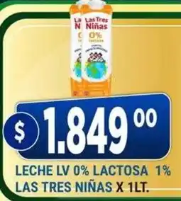 Supermercados Mayor Las tres niñas leche lv 0% lactosa 1% oferta