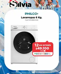 Casa Silvia Philco lavarropas 6 kg oferta