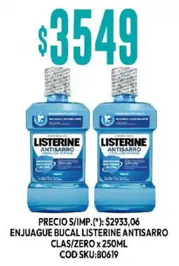 Supermercados Yaguar Listerine enjuague bucal antisarro oferta