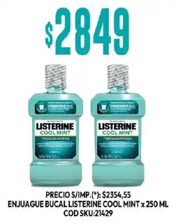 Supermercados Yaguar Listerine enjuague bucal cool mint oferta