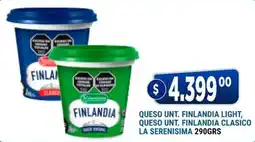 Supermercados Mayor Finlandia queso unt. finlandia light, queso unt. finlandia clasico oferta