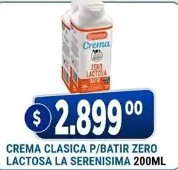 Supermercados Mayor La serenisima crema clasica p/batir zero lactosa oferta