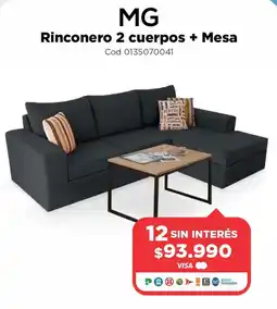 Casa Silvia MG Sofá Rinconero 2 cuerpos + Mesa oferta