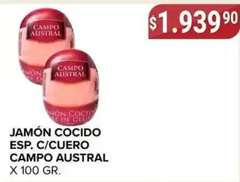 Campo austral jamón cocido esp. c/cuerro