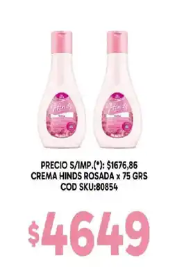 Supermercados Yaguar Hinds crema rosada oferta