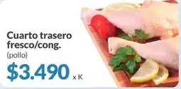Supermercados Aiello pollo cuarto trasero fresco/cong. oferta
