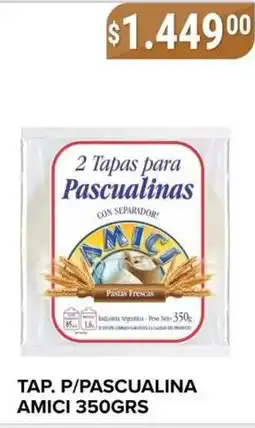Supermercados Mayor Amici 2 tapas para pascualinas oferta
