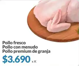 Supermercados Aiello Pollo fresco Pollo con menudo Pollo premium de granja oferta