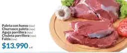Supermercados Aiello Paleta con hueso churrasco paleta aguja parrillera chuleta parrillera falda oferta