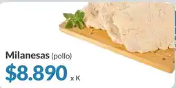 Supermercados Aiello Milanesas (pollo) oferta