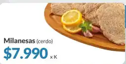 Supermercados Aiello Milanesas (cerdo) oferta