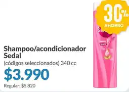 Supermercados Aiello Sedal shampoo/acondicionador oferta