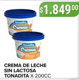 Supermercados Mayor Tonadita crema de leche sin lactosa oferta