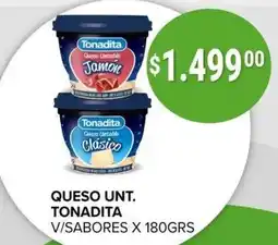Supermercados Mayor Tonadita queso unt. varios sabores oferta