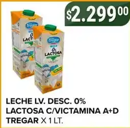 Supermercados Mayor Tregar leche lv. desc. 0% lactosa c/vitamina a+d oferta