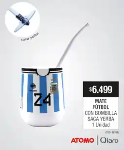 Atomo Conviene Atomo mate futbol con bombilla saca yerba oferta
