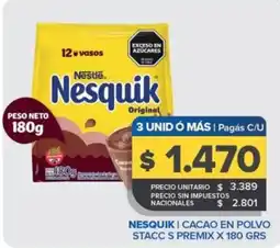 Carrefour Maxi Nestlé nesquik cacao en polvo oferta