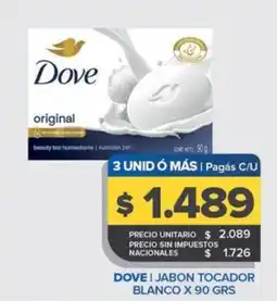 Carrefour Maxi Dove jabon tocadoc blanco oferta